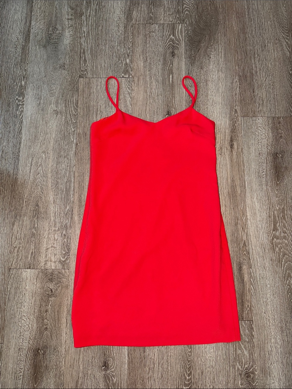 Trina Turk Bright Red Slip Dress size small wedding date night special occasion